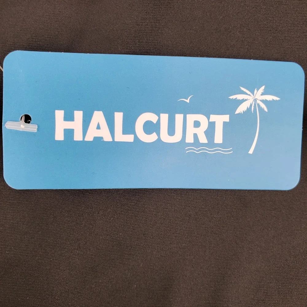 Halcurt‎ High Waisted Swim Bottoms Royal Blue Bikini Briefs Large Lined Stretch